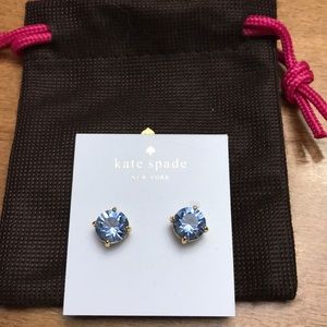NWT KATE SPADE LIGHT BLUE STUD EARRINGS